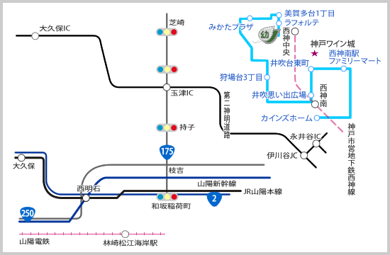 井吹台コースのマップ